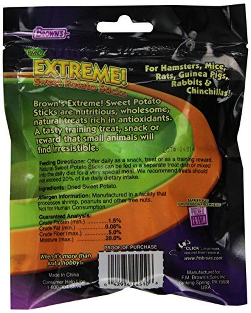 Brown'S Extreme! Sweet Potato Sticks Animals & Pet Supplies > Pet Supplies > Small Animal Supplies > Small Animal Food F.M.Brown's   