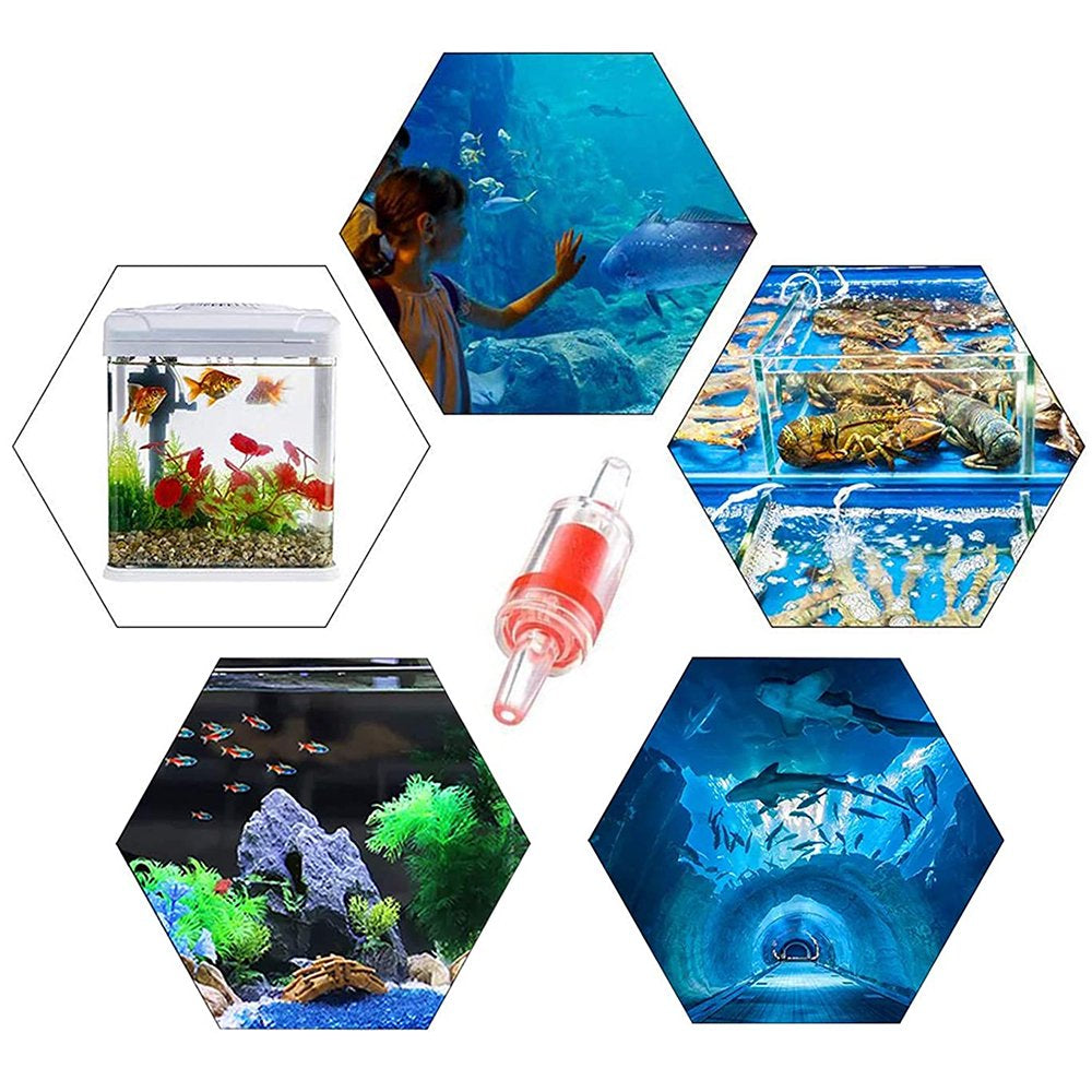 Plastic One Way Non-Return Check Valves 10Pcs Aquarium Air Pump Accessories for Fish Tank Air Line Tube Tubing Hose Pipe Fitting Animals & Pet Supplies > Pet Supplies > Fish Supplies > Aquarium & Pond Tubing Namotu   