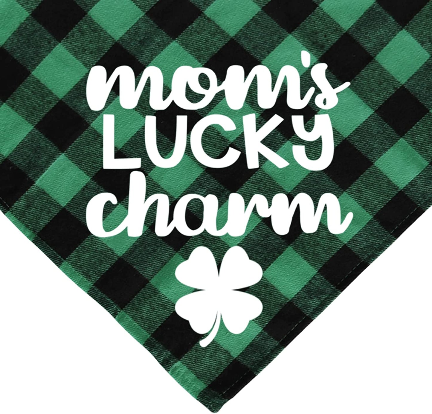 JOTFA St. Patrick’S Day Dog Bandanas, Plaid Dog Puppy St. Patrick’S Day Bandana Scarf for Small Medium Large Dogs Pets (Mom’S Lucky Charm & Kiss Me I’M Irish) Animals & Pet Supplies > Pet Supplies > Dog Supplies > Dog Apparel JOTFA   