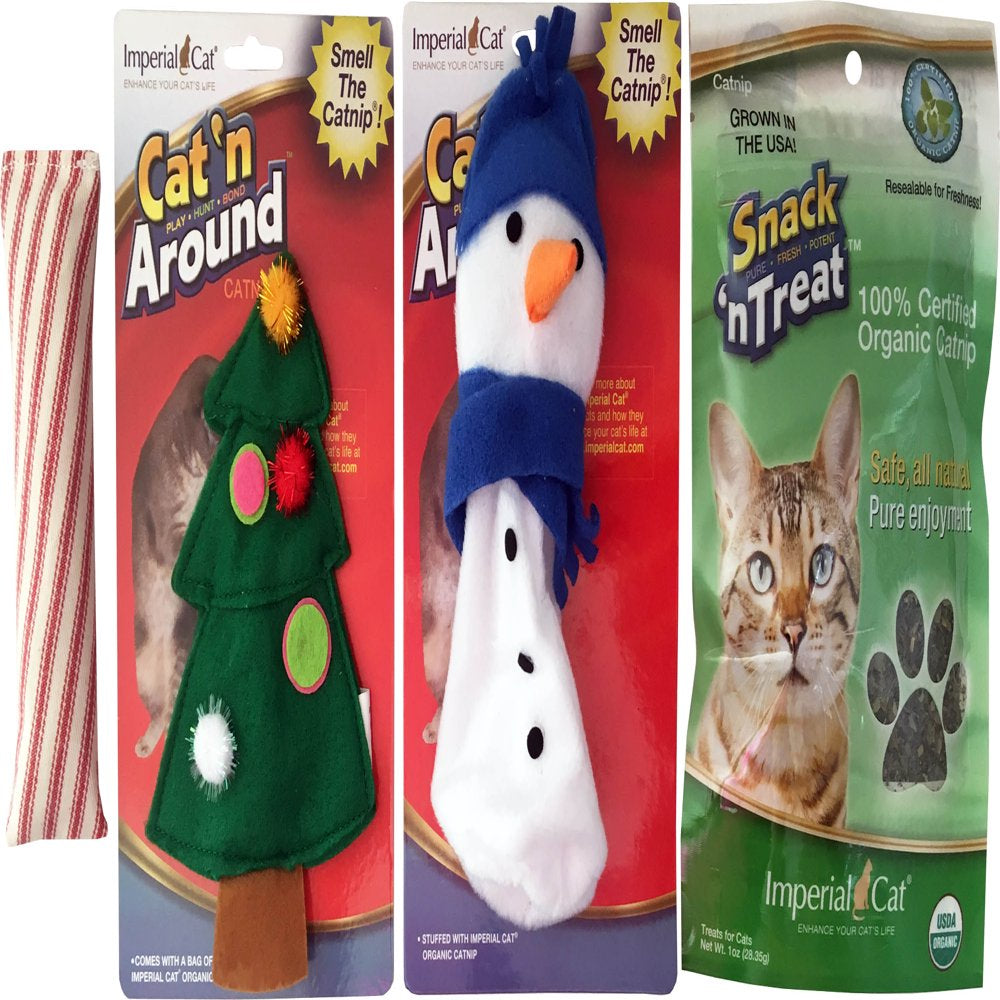 Imperial Cat Toy Gift Bag, Christmas Tree & Snowman Animals & Pet Supplies > Pet Supplies > Cat Supplies > Cat Toys Cat Claws Inc   