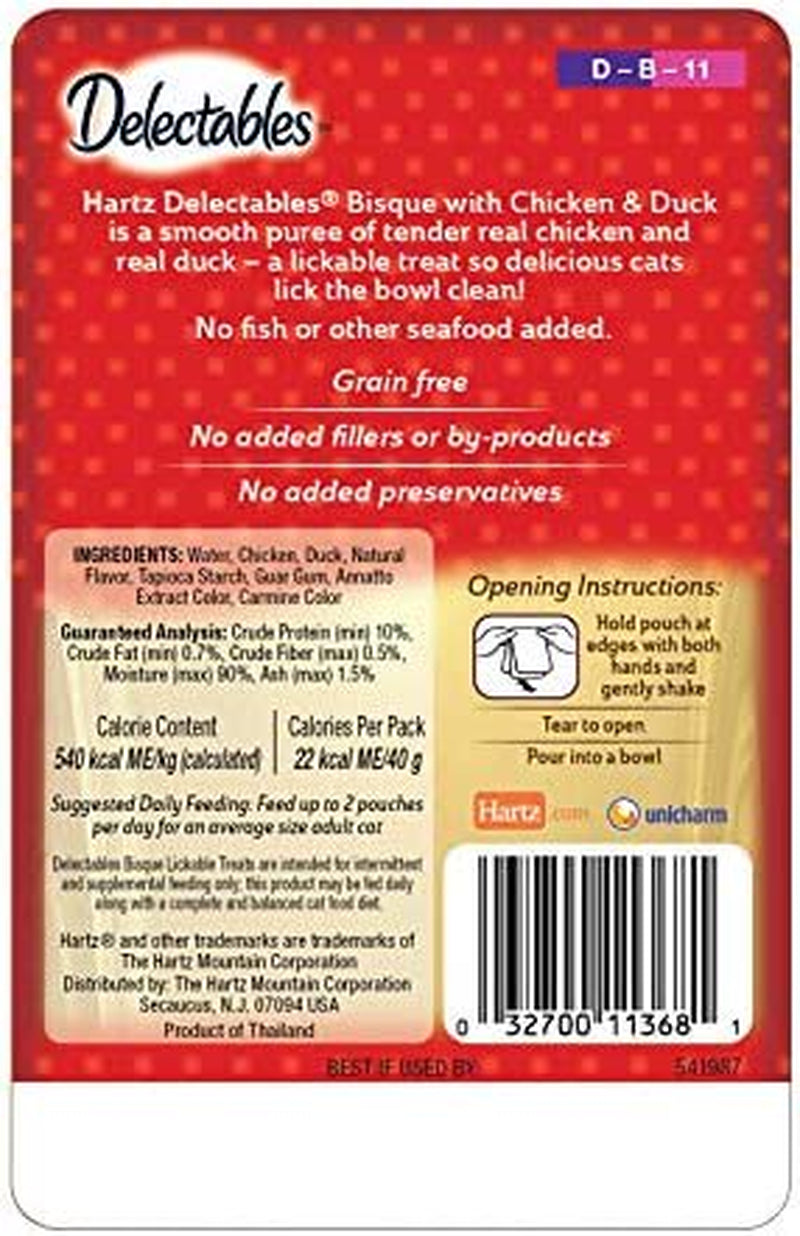 Hartz Delectables Non-Seafood Bisque Lickable Wet Cat Treats for Adult & Senior Cats, Multiple Flavors, Pack of 12 Animals & Pet Supplies > Pet Supplies > Cat Supplies > Cat Treats Bolanlay LLC   