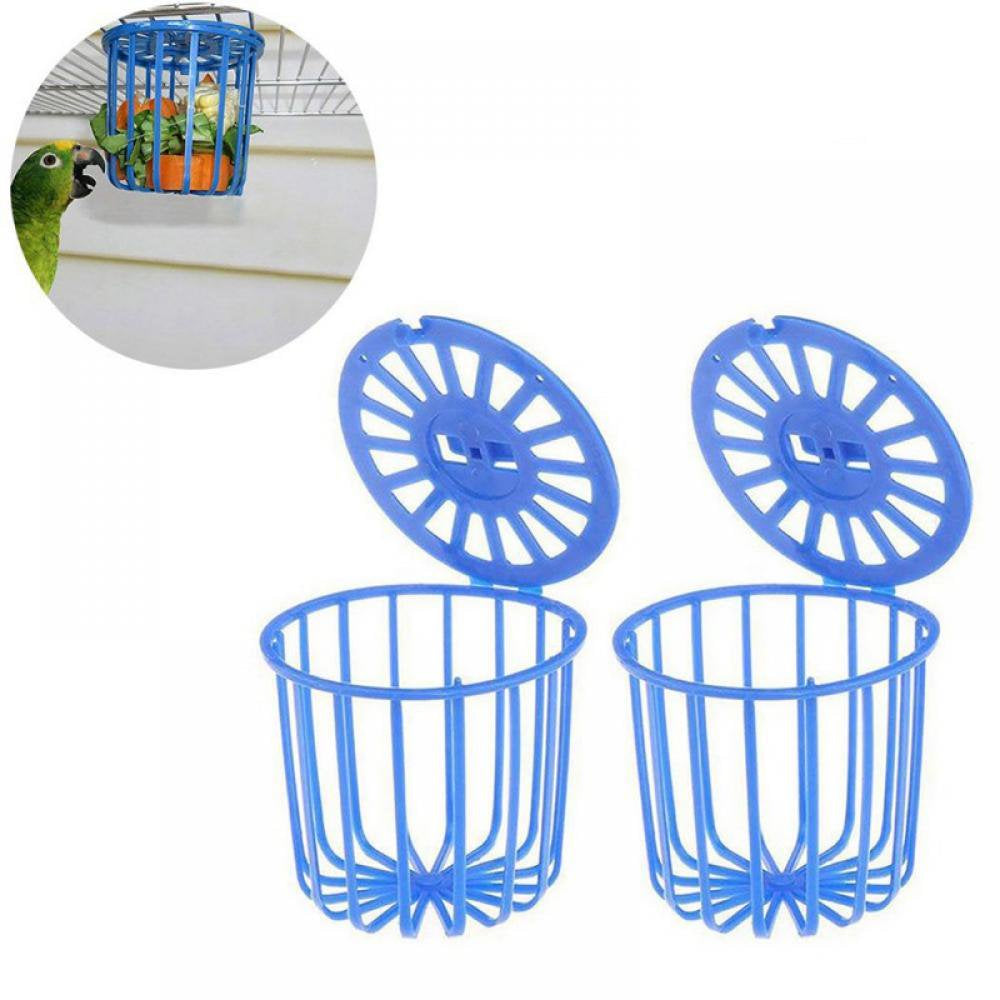 Forzero Bird Parrot Feeder Cage Fruit Vegetable Holder Cage Hanging Basket Container Foraging Toys Bird Food Holder Bird Cage Accessories Animals & Pet Supplies > Pet Supplies > Bird Supplies > Bird Cage Accessories Forzero 2PCS  