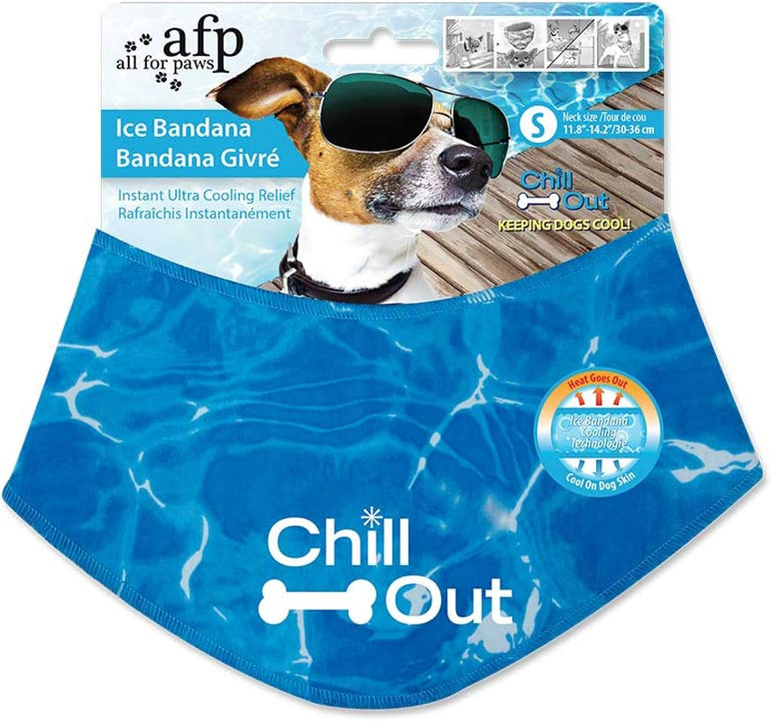 ALL for PAWS Chill Out Dog Ice Bandana, Instant Cooling Pet Bandana, Breathable Scarf Dog Cat Ice Collar for Summer Animals & Pet Supplies > Pet Supplies > Dog Supplies > Dog Apparel Rolf C. Hagen (USA) Corp. Standard Packaging Small 