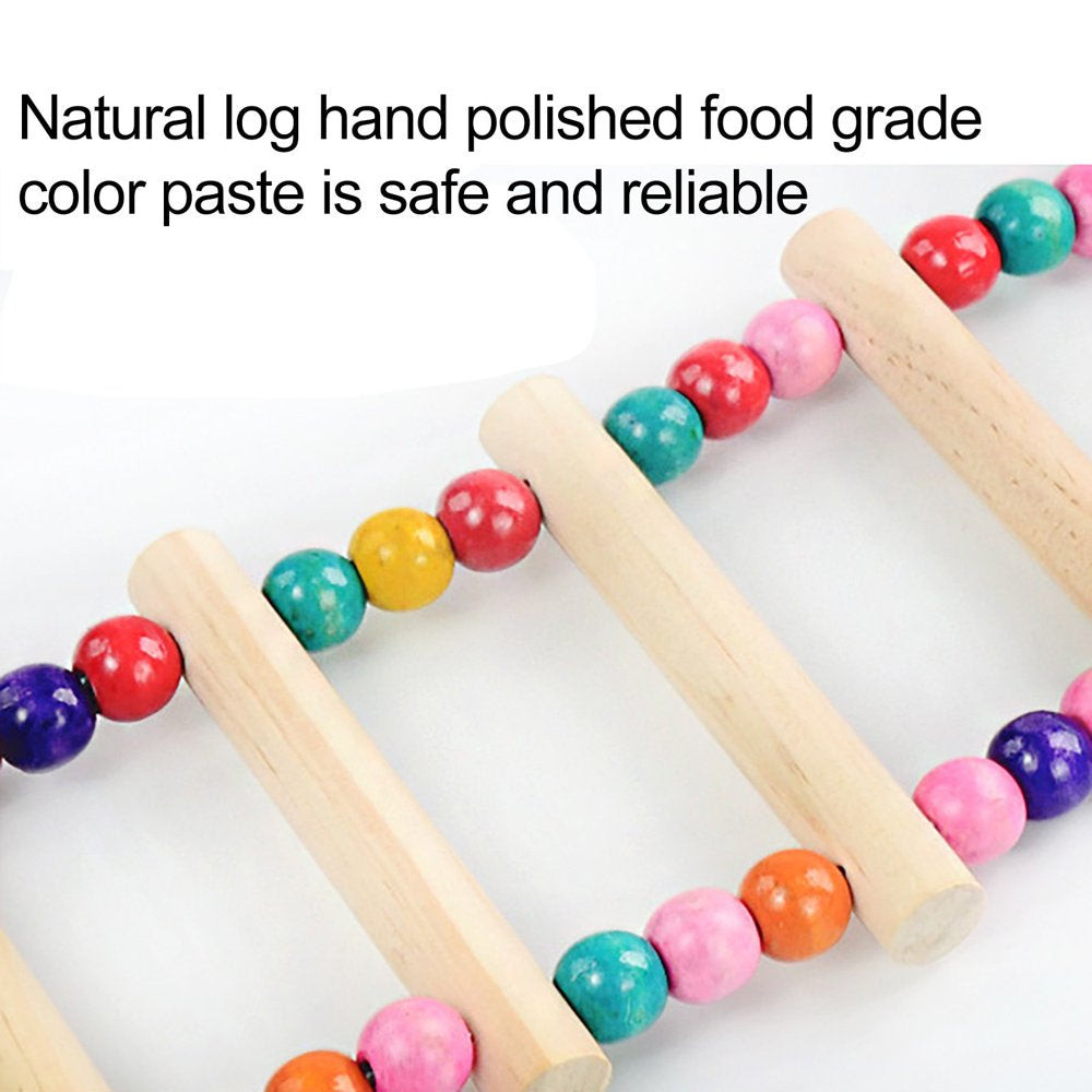 Mittory Wooden Ladder / P^Erch for Bird (Parrot, Parakeet, Cockatoo, Macaw) or Rat, Gerbil, Mouse, Chinchilla, Guinea Pig, Squirrel Fall Clothes Multicolor #37 Animals & Pet Supplies > Pet Supplies > Bird Supplies > Bird Ladders & Perches Mittory   