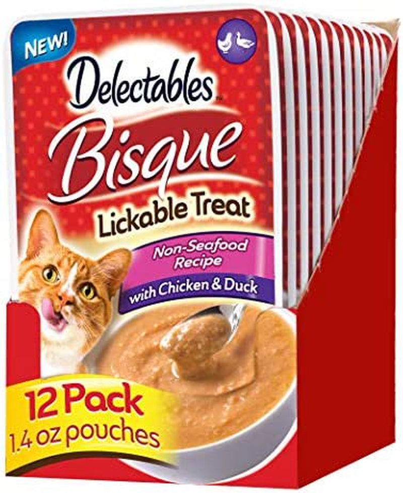 Hartz Delectables Non-Seafood Bisque Lickable Wet Cat Treats for Adult & Senior Cats, Multiple Flavors, Pack of 12 Animals & Pet Supplies > Pet Supplies > Cat Supplies > Cat Treats Bolanlay LLC   