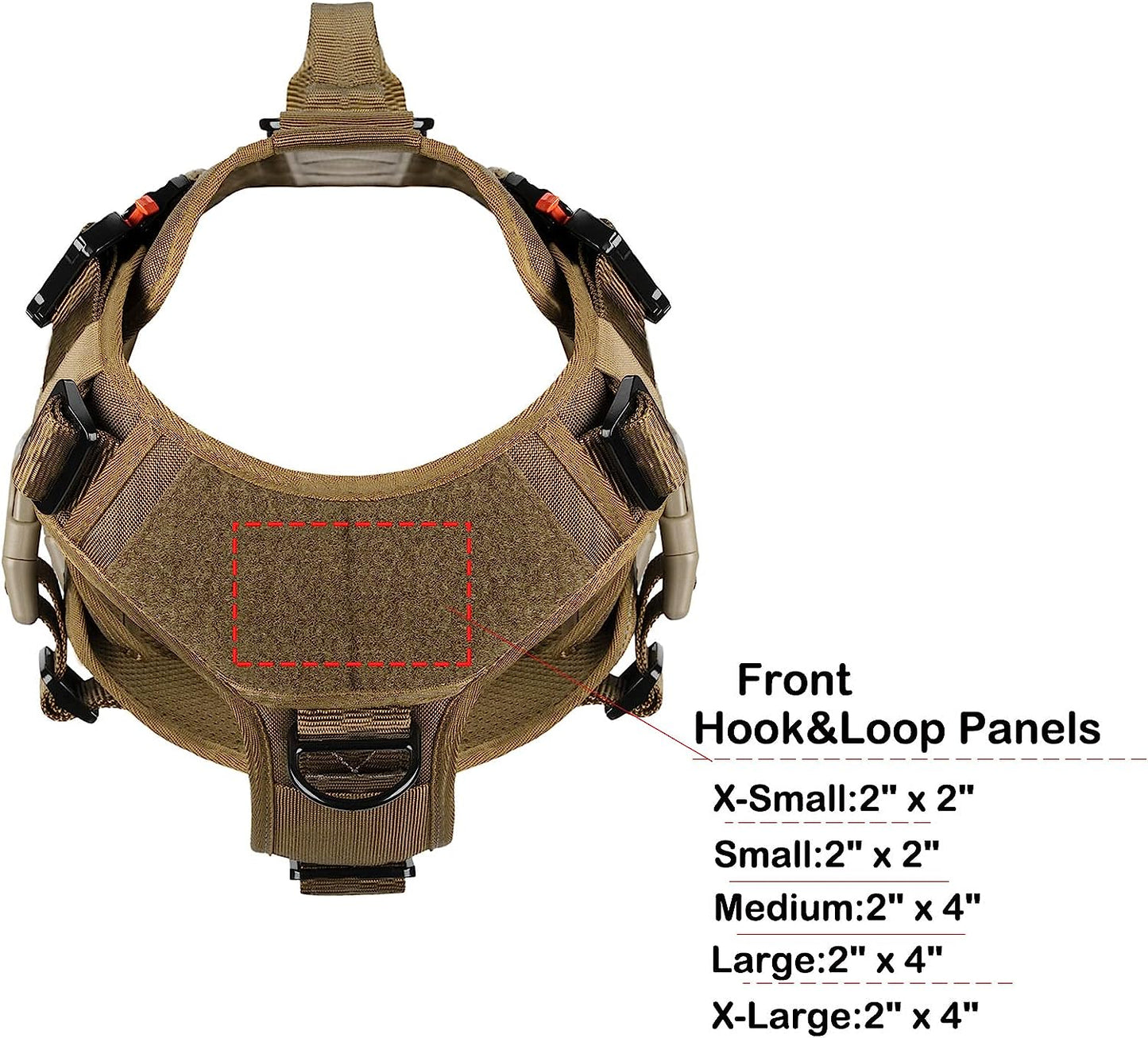 ICEFANG Tactical Dog Operation Harness with 6X Buckle,Dog Molle Vest with Handle,3/4 Body Coverage,Hook and Loop Panel for ID Patch,No Pulling Front Clip (L (28"-35" Girth), Coyote Brown) Animals & Pet Supplies > Pet Supplies > Dog Supplies > Dog Apparel frostwolf   