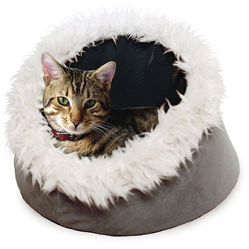 Pet Bed - Fabric Cave for Indoors - Comfortable Interior, Removable Cushion, Machine Washable Bed for Cats, Kittens, or Small Dogs by PETMAKER (Blue) Animals & Pet Supplies > Pet Supplies > Cat Supplies > Cat Beds Trademark Global, LLC. Silver  