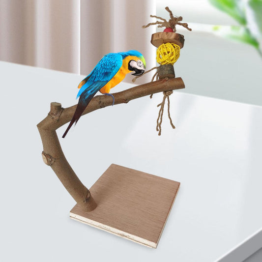 Parrot Bird Perch, with Base, Stand Pole, Bird Stand Toys Gym Training for Small Medium Parrot Playground Cage Accessory Paw Grinding Stick Animals & Pet Supplies > Pet Supplies > Bird Supplies > Bird Gyms & Playstands FITYLE   