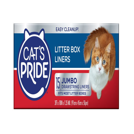 Cat'S Pride Cat Litter Box Liners with Drawstring, Jumbo, 15 Count
