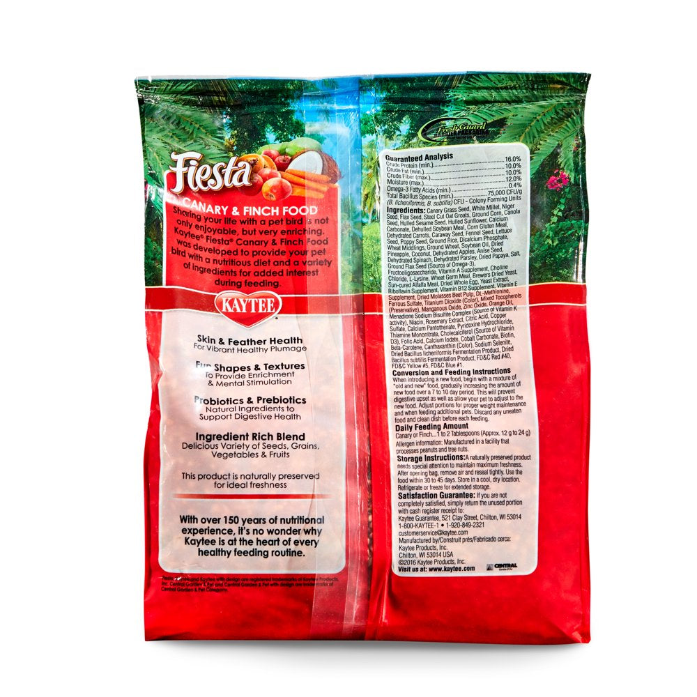 Kaytee Fiesta Canary & Finch 2 Lb Animals & Pet Supplies > Pet Supplies > Bird Supplies > Bird Treats Central Garden and Pet   