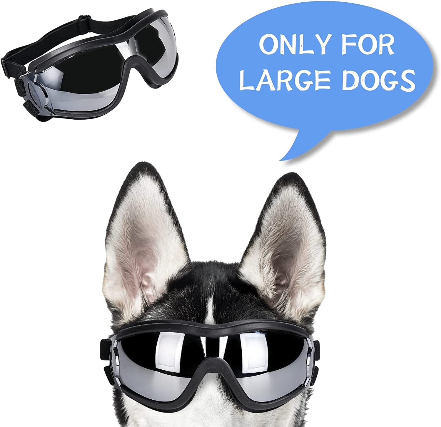 NVTED Dog Sunglasses Dog Goggles, UV Protection Wind Protection Dust Protection Fog Protection Pet Glasses Eye Wear Protection with Adjustable Strap for Medium or Large Dog (Pack of 1) Animals & Pet Supplies > Pet Supplies > Dog Supplies > Dog Apparel NVTED   