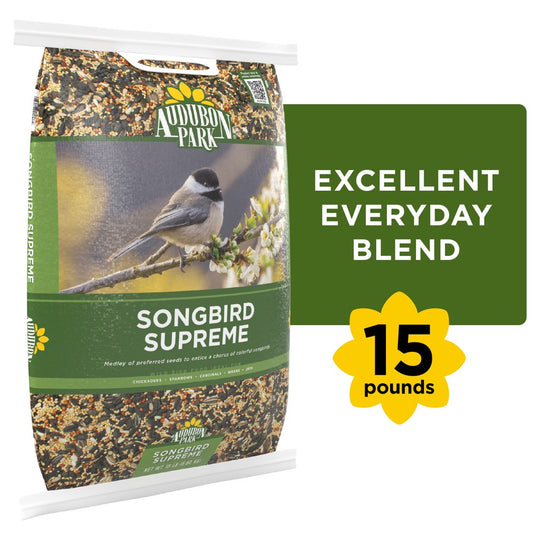 Audubon Park Songbird Supreme Wild Bird Food, 15 Lbs. Animals & Pet Supplies > Pet Supplies > Bird Supplies > Bird Food Global Harvest Foods Ltd.   