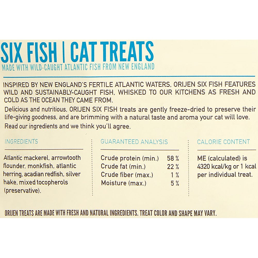 Orijen Six Fish Biologically Appropriate Freeze Dried Cat Treats, 1.25 Oz Animals & Pet Supplies > Pet Supplies > Cat Supplies > Cat Treats Champion Petfoods   