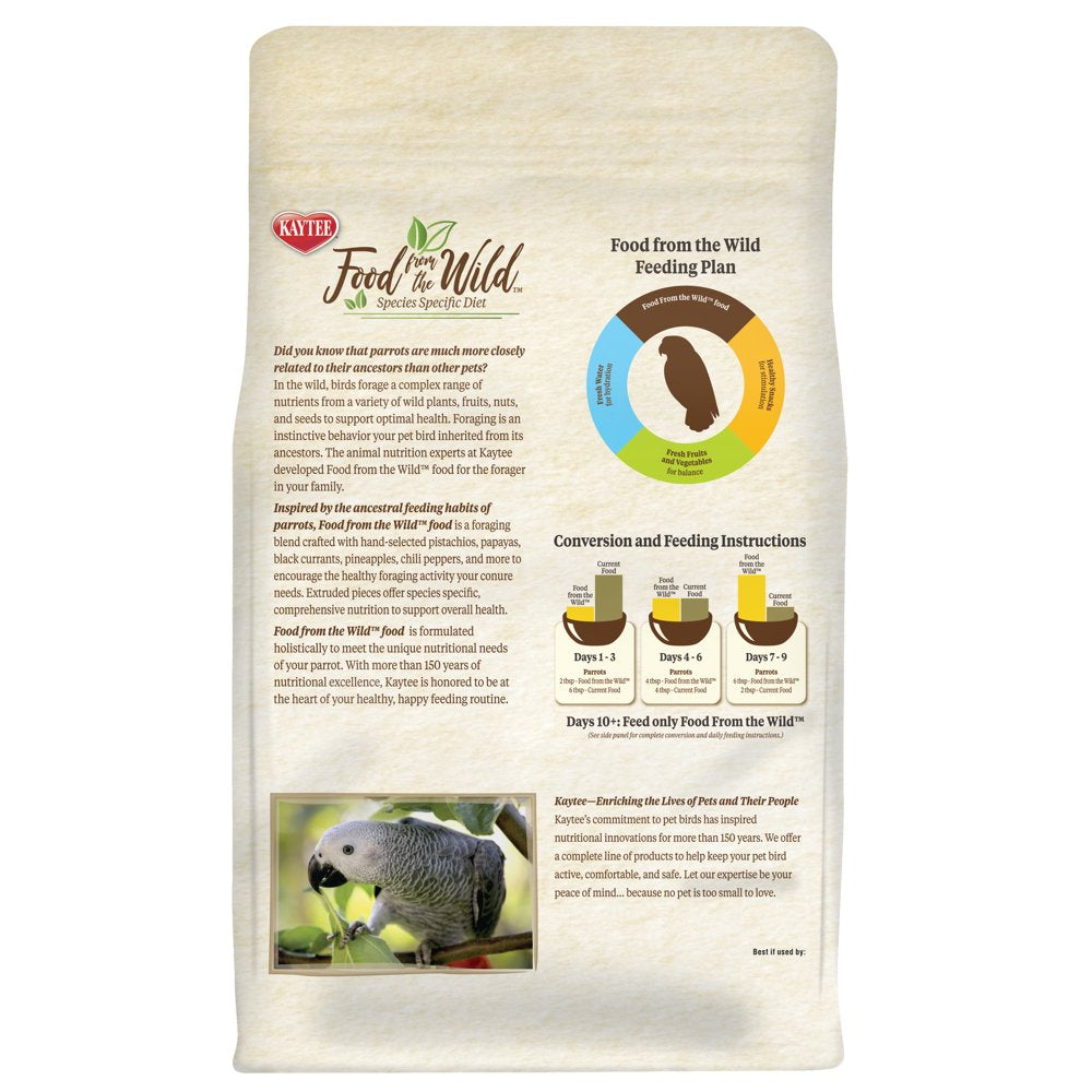 Kaytee Food from the Wild Parrot Pet Bird Food, 2.5 Lb Animals & Pet Supplies > Pet Supplies > Bird Supplies > Bird Food Central Garden and Pet   