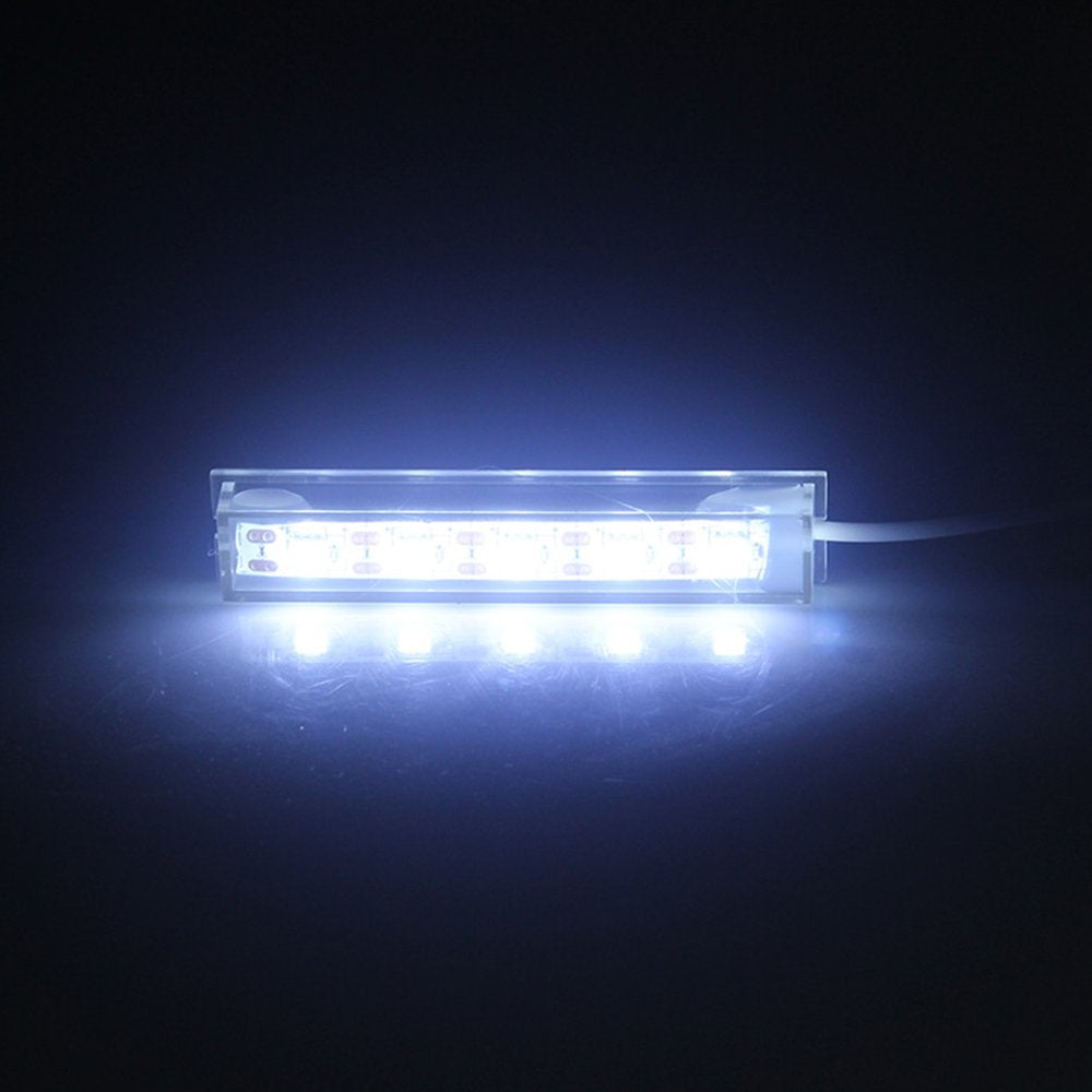 CANKER 2 Inch Easy to Use LED Aquarium Light for Small Tank Great for Night Viewing