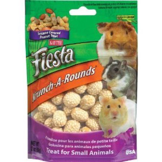 Kaytee Fiesta Krunch-A-Rounds Small Animal Treats, 3-Oz Bag