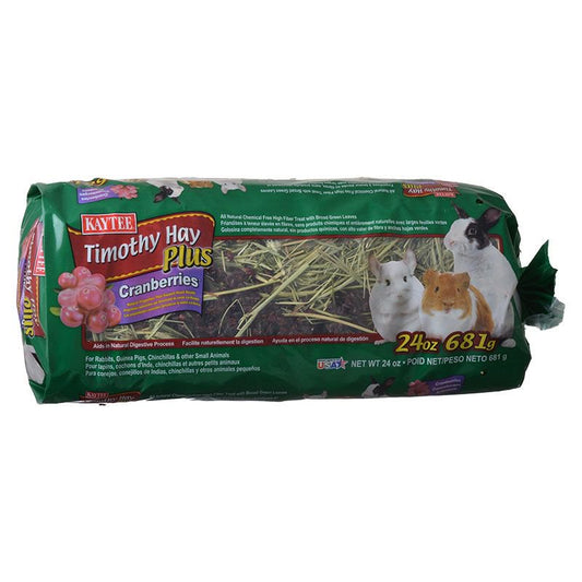 Kaytee Timothy Hay plus Cranberries - Small Animals 24 Oz Animals & Pet Supplies > Pet Supplies > Small Animal Supplies > Small Animal Food 100037373   