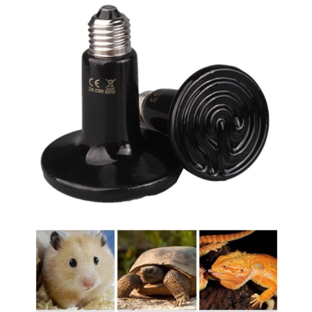 Aoanydony Infrared Ceramic Bulb Reptile Emitter Heating Light Amphibian No Light Pet Coop Brooder Heater Bulb 200W No.4