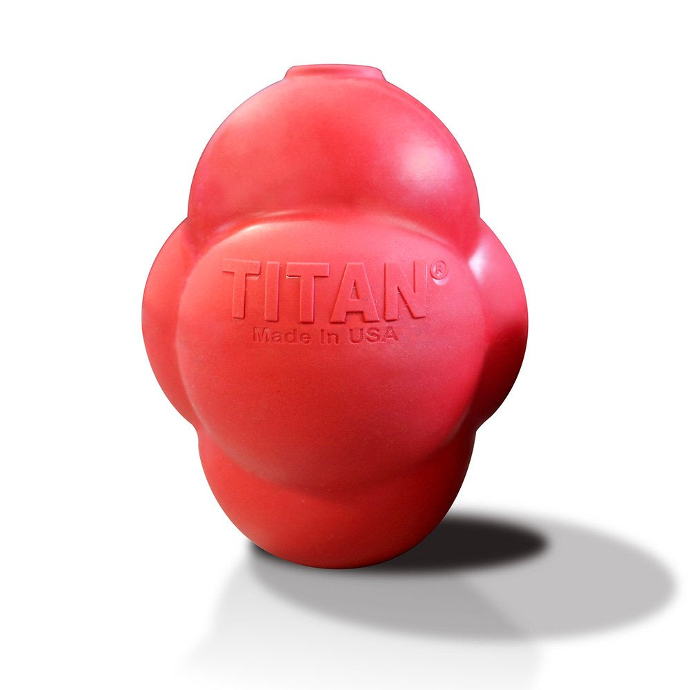 Titan Pet Products Busy Bounce Durable Rubber Dog Toy, Medium, Red Animals & Pet Supplies > Pet Supplies > Dog Supplies > Dog Toys Lavelle Industries, Inc.   