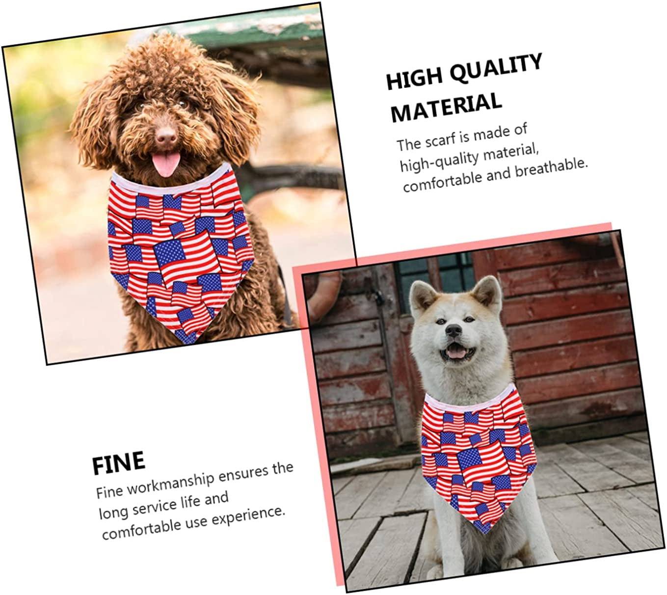 GLSTOY 2Pcs Hat Themed of Towel Birthday Bandana Th Flag Scarf Day Dog Cone Saliva Triangular Independence Festival Favors Party July Pattern American Bib Patriotic Costume Pet Animals & Pet Supplies > Pet Supplies > Dog Supplies > Dog Apparel GLSTOY   