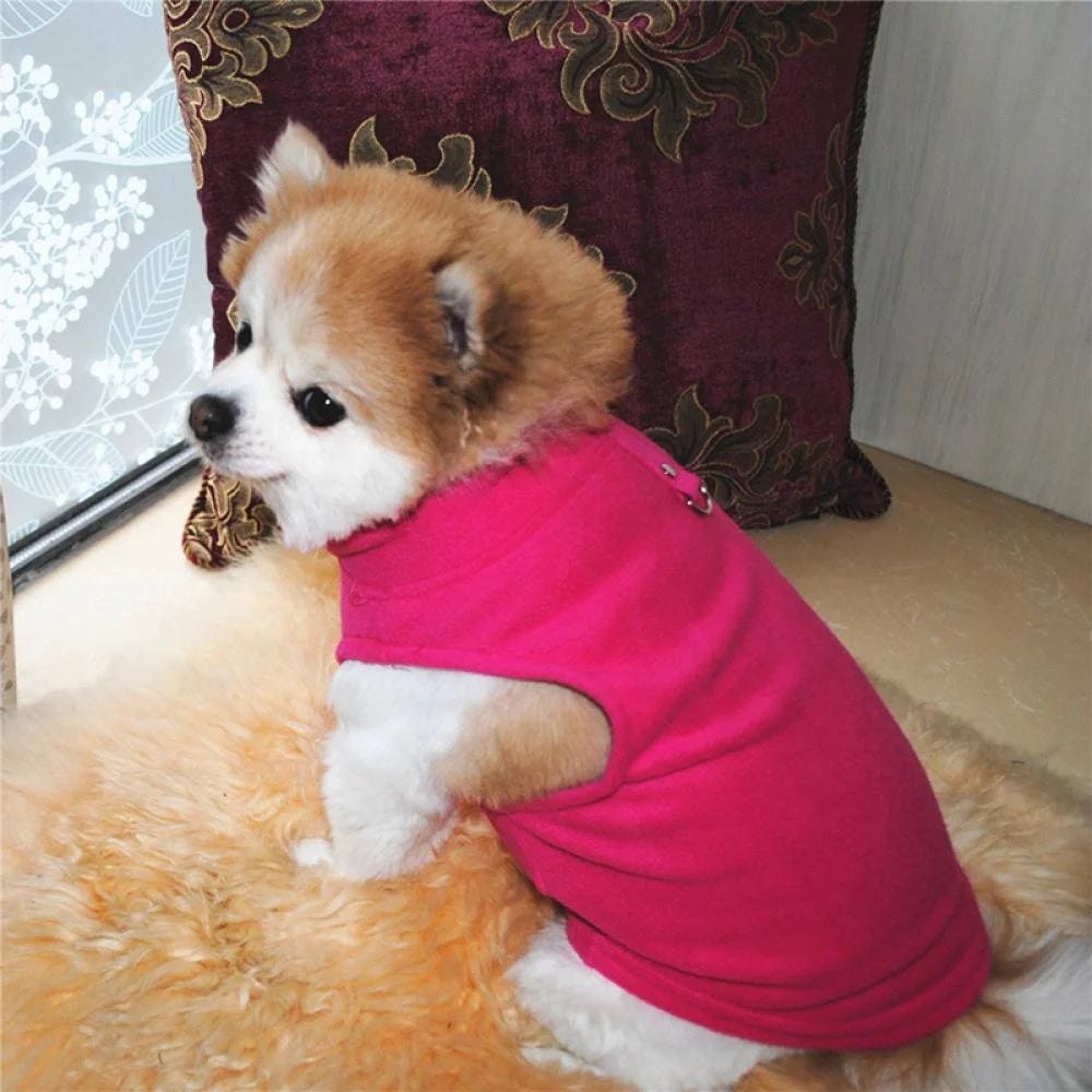 Pet Dog Fleece Harness Vest Shirt Puppy Warm Jumper Sweater Coat Jacket Apparel for Small Medium Large Dog 7 Sizes Animals & Pet Supplies > Pet Supplies > Dog Supplies > Dog Apparel GETFIT XS Red 
