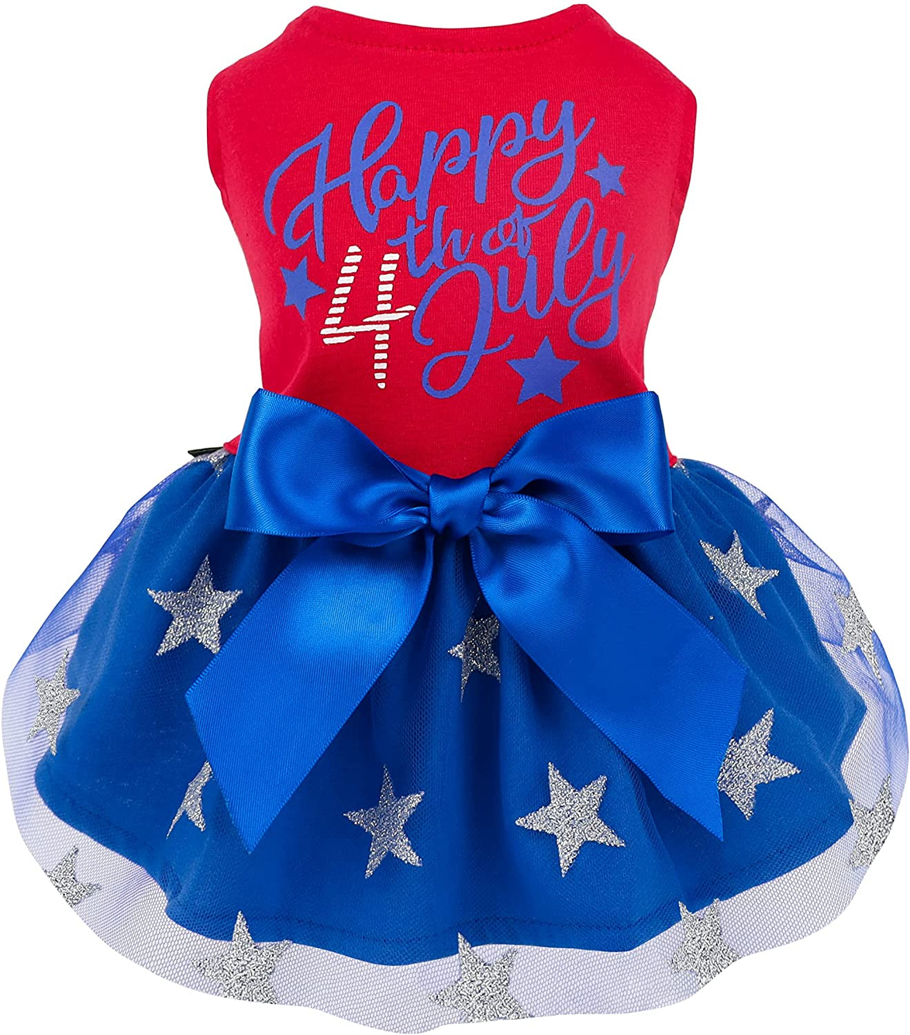 Fitwarm Hocus Pocus Y’All Halloween Dog Tulle Dress, Holiday Theme Costumes, Dog Clothes for Small Dogs Girl, Cat Apparel, Black, Medium Animals & Pet Supplies > Pet Supplies > Dog Supplies > Dog Apparel Fitwarm Happy 4th Of July Medium 