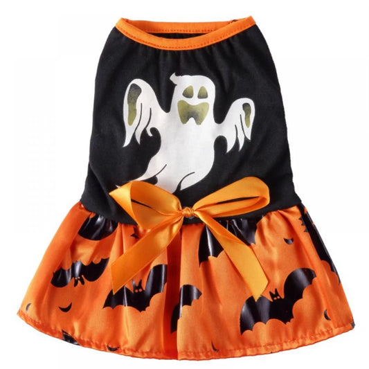 Topumt Pumpkin Dog Halloween Costume Dog Clothes for Small Medium Large Dogs Girl Dresses Puppy Party Apparel Doggie Wedding Dress Animals & Pet Supplies > Pet Supplies > Dog Supplies > Dog Apparel Topumt S Orange 