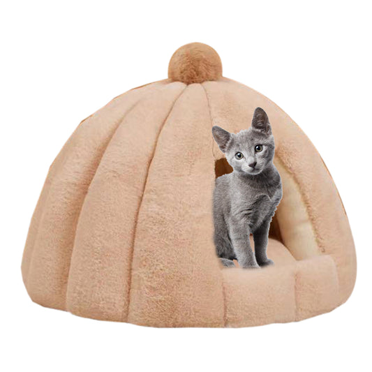 Bangcool Pet House Portable Pumpkin Shaped Dog House Puppy House Cat House Pet Supplies Animals & Pet Supplies > Pet Supplies > Dog Supplies > Dog Houses Bangcool Beige  