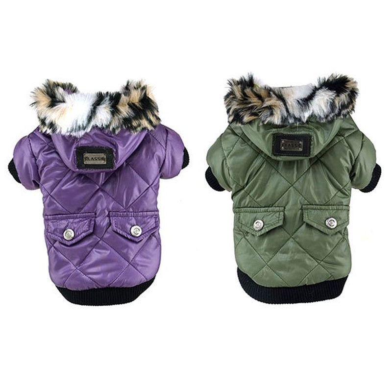 Small Pet Puppy Warm Winter Sweater Hoodie Clothes Doggy Cat Waterproof Thick Coat for Small Breed Dog like Chihuahua Animals & Pet Supplies > Pet Supplies > Cat Supplies > Cat Apparel BAGGUCOR   
