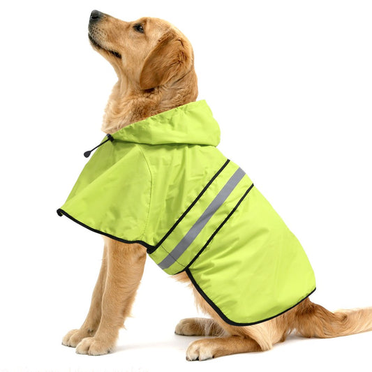 Bseen Dog Raincoat Hooded - Waterproof Reflective Pet Rain Jacket (Green, Large) Animals & Pet Supplies > Pet Supplies > Dog Supplies > Dog Apparel Dongguan Bison Sports Articles Co. Ltd. L [Neck: 19.7"; Chest Girth: 19"-32"; Length: 22.5"] Green 