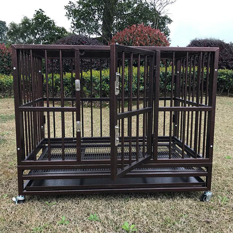 Walnest Dog Cage Heavy Duty Metal with Tray, Brown, 48"H Animals & Pet Supplies > Pet Supplies > Dog Supplies > Dog Kennels & Runs Walnest   