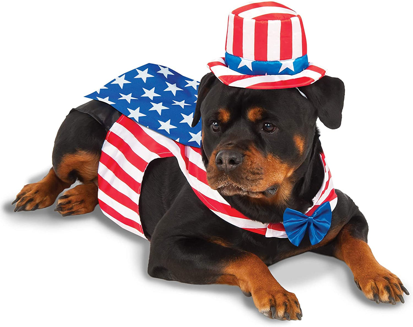 Rubie'S Uncle Sam Pet Costume, Medium Animals & Pet Supplies > Pet Supplies > Dog Supplies > Dog Apparel Rubies Costume Company 1 3XL (Neck: 24", Girth: 38", Back: 38") 