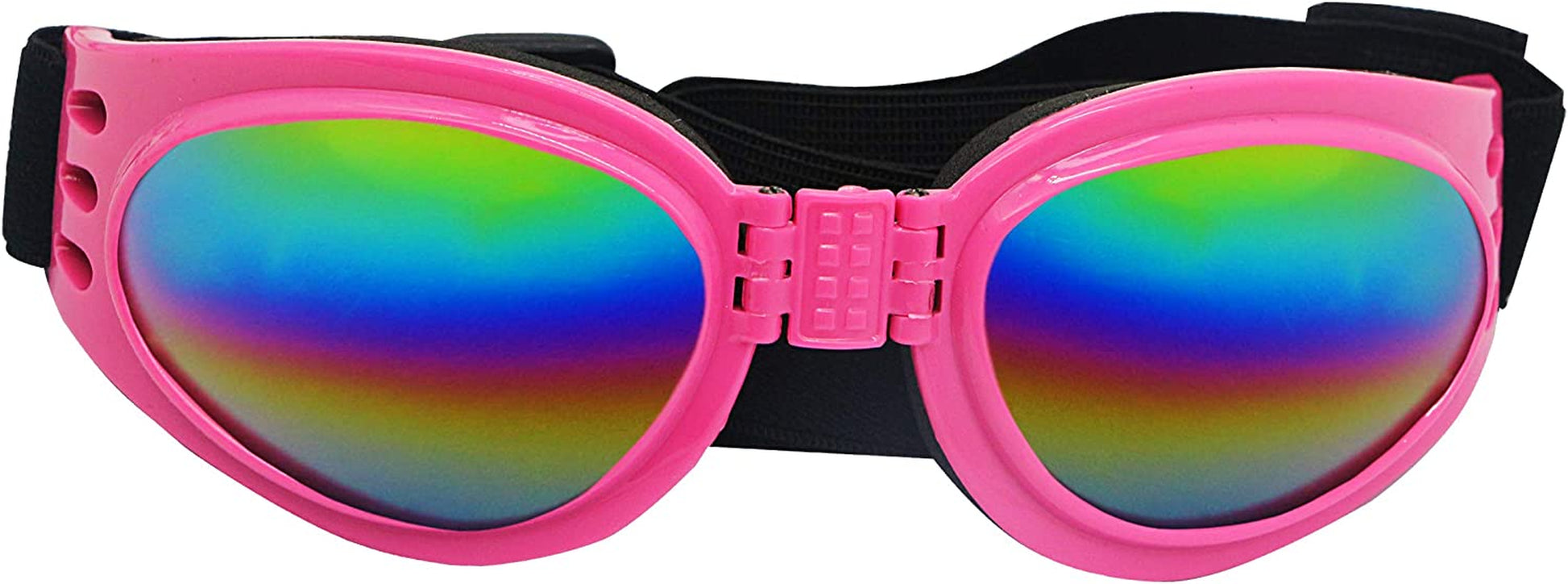 YAODHAOD Dog Sunglasses Dog Goggles Adjustable UV Protection Wind Protection Dust Protection Fog Protection Waterproof Pet Glasses for Medium Small Cats Dogs (Pink) Animals & Pet Supplies > Pet Supplies > Dog Supplies > Dog Apparel YAODHAOD pink  