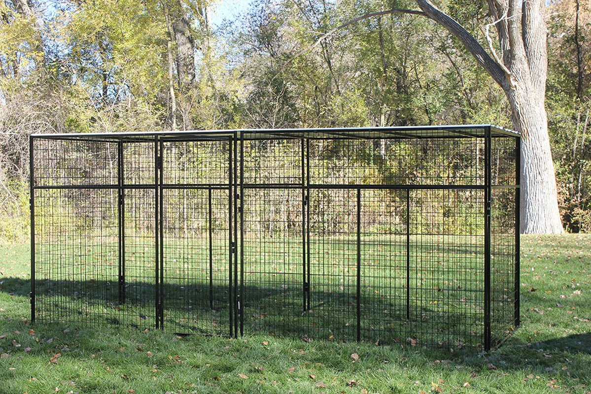 K9 Kennel Store 7' Tall 6’ X 12’ Welded Wire Complete Dog Kennel System