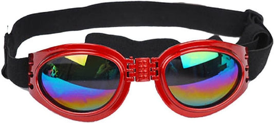 Foldable Dog Sunglasses Pet Goggles for Dog Eye Protection Outdoor Sport Sunglasses for Midium Large Dogs (Red) Animals & Pet Supplies > Pet Supplies > Dog Supplies > Dog Apparel Petall Red  