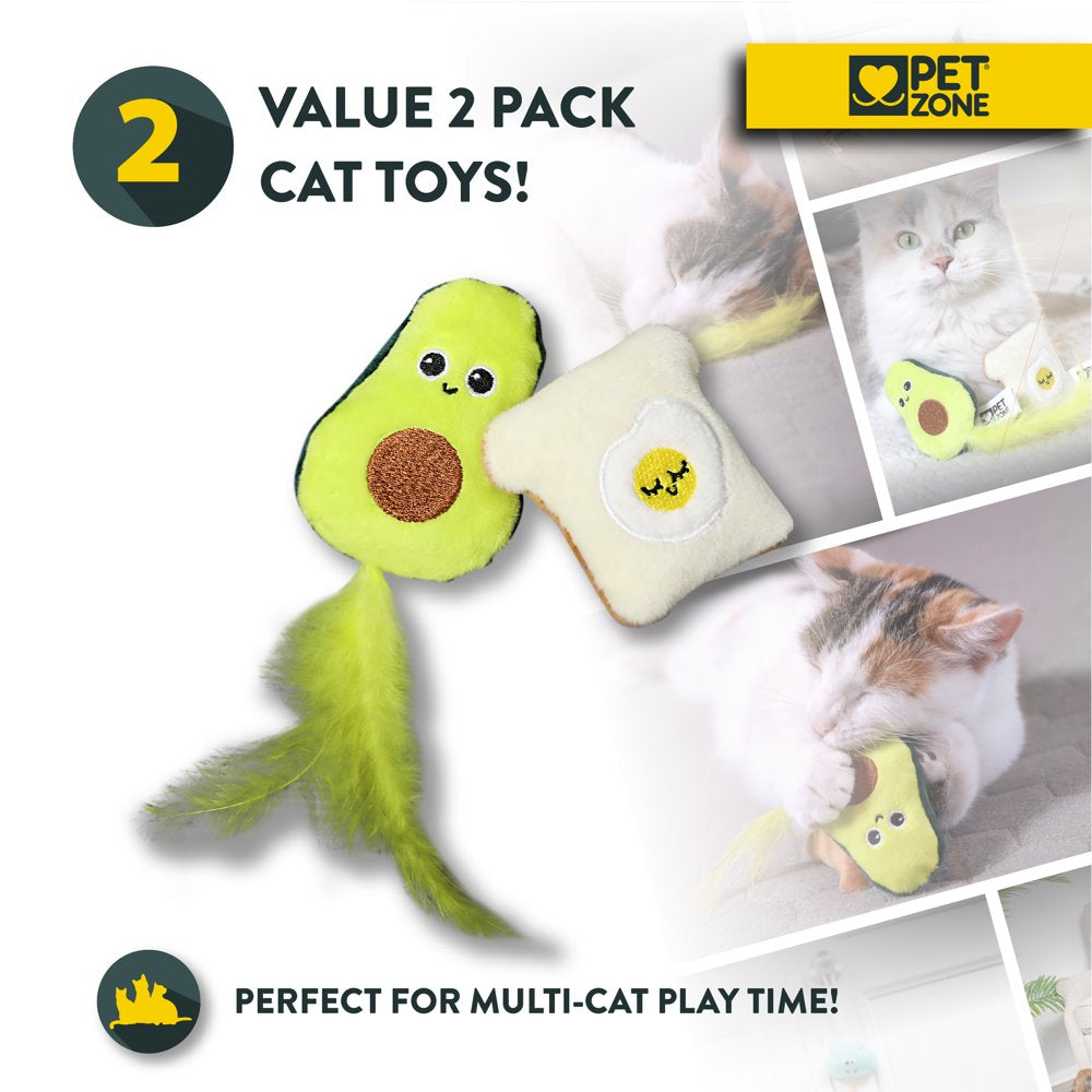 Pet Zone Brunch Time Plush Catnip Filled Cat Toys for Cats and Kittens, 2 Pack Animals & Pet Supplies > Pet Supplies > Cat Supplies > Cat Toys Our Pets   