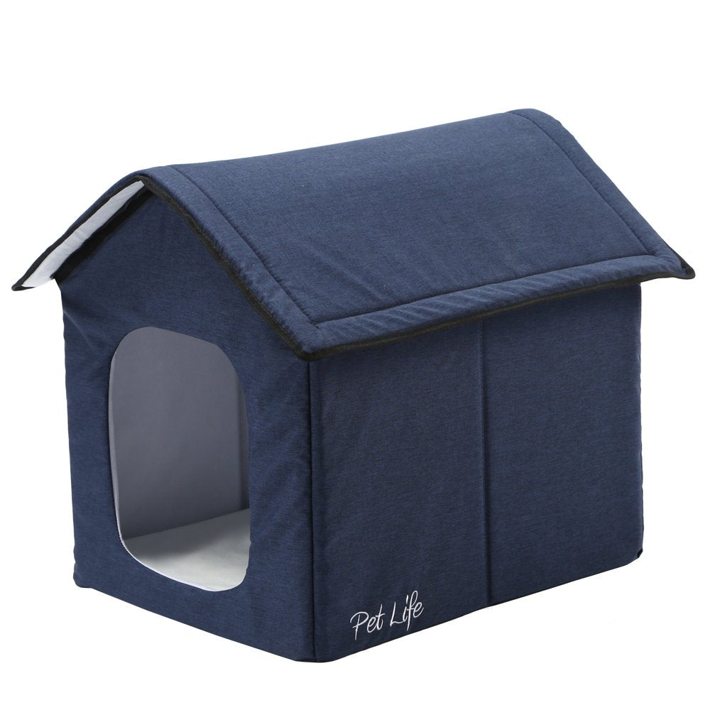 Pet Life 'Hush Puppy' Collapsible Electronic Heating and Cooling Smart Pet House Animals & Pet Supplies > Pet Supplies > Dog Supplies > Dog Houses Pet Life S Navy 