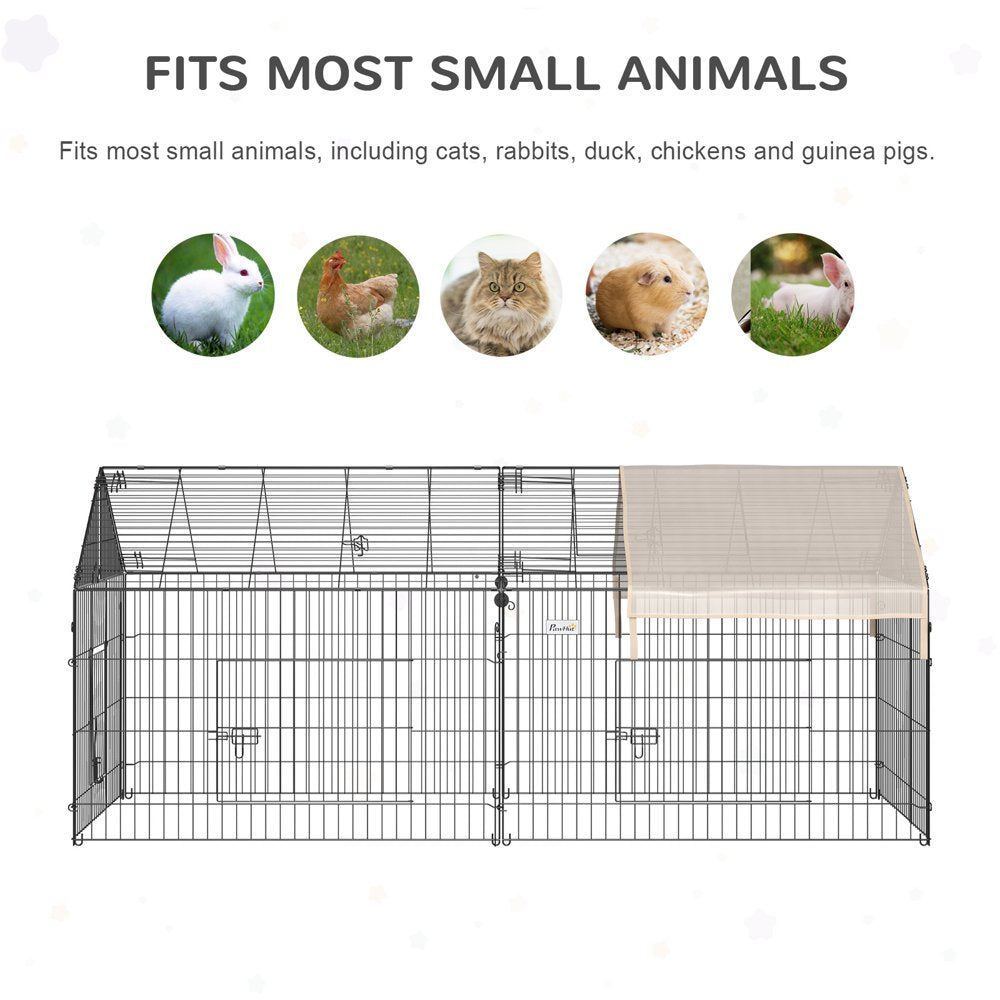 Mixfeer Outdoor 87" Small Animal Cage Hutch Pet Enclosure Playpen Run with Run Animals & Pet Supplies > Pet Supplies > Dog Supplies > Dog Kennels & Runs Mixfeer   
