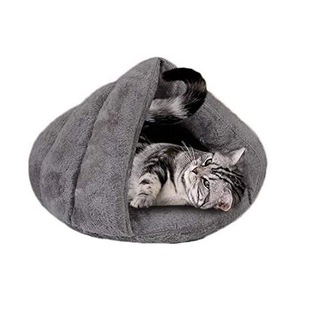 Pet Dog Cat Bed House Warm Soft Mat Bedding Cave Basket Kennel Washable Nest Animals & Pet Supplies > Pet Supplies > Cat Supplies > Cat Beds Zoiuytrg 17.72" x 17.72" Gray 