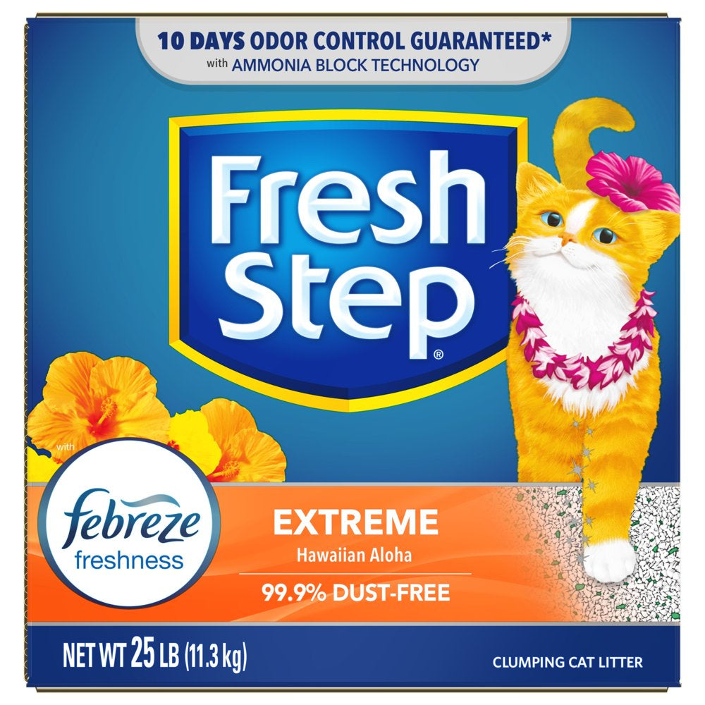 Fresh Step Scented Litter with the Power of Febreze, Clumping Cat Litter - Hawaiian Aloha, 25 Lbs Animals & Pet Supplies > Pet Supplies > Cat Supplies > Cat Litter The Clorox Company   