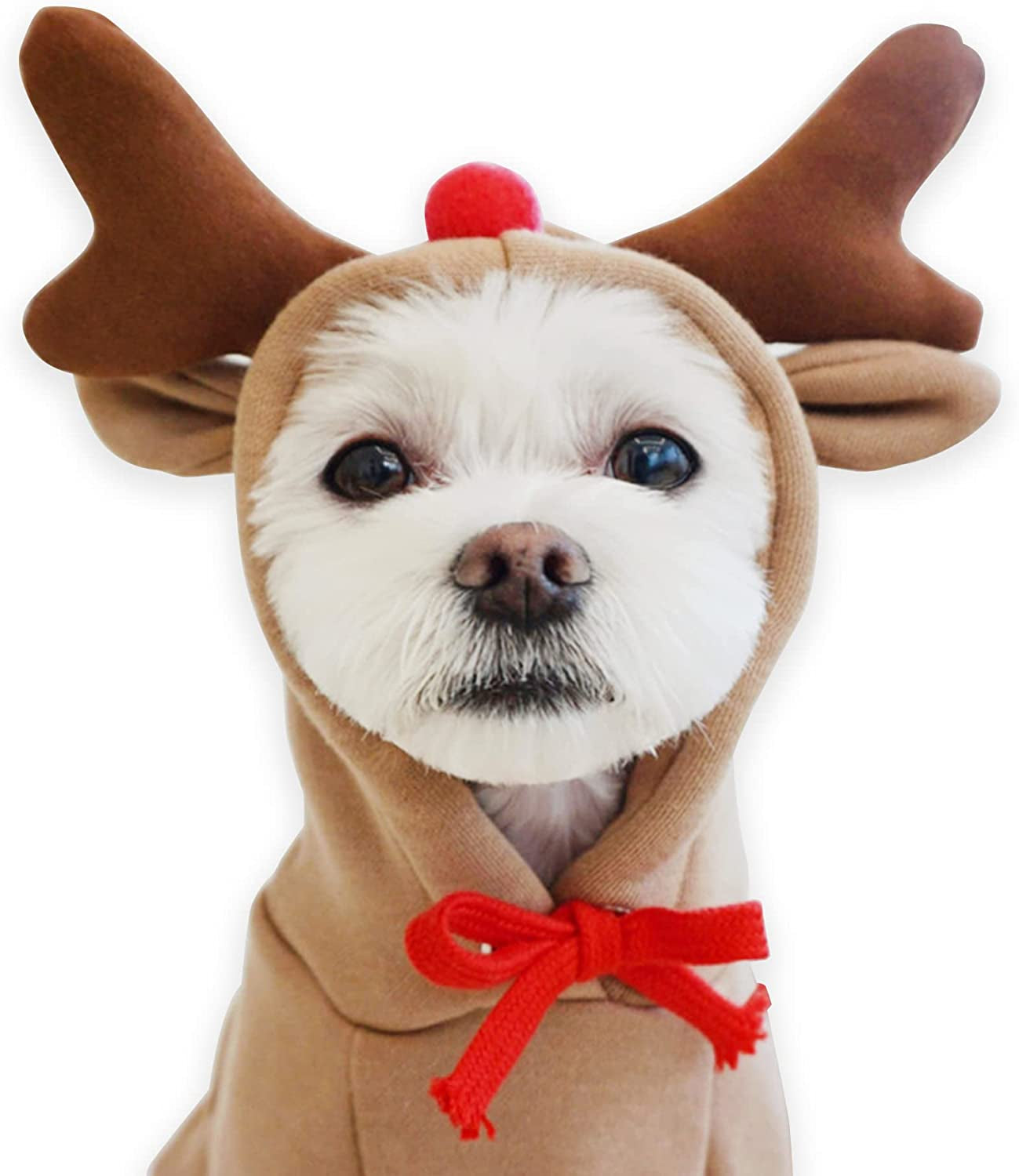 YAODHAOD Dog Hoodie, Dog Basic Sweater Coat Cute Elk Warm Pet Cold Weather Sweaters Clothes Winter Dog Costume Sweatshirt Coat Chihuahua (Elk, Small) Animals & Pet Supplies > Pet Supplies > Dog Supplies > Dog Apparel YAODHAOD Elk Small 