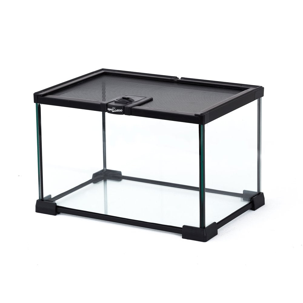 REPTI-ZOO Mini Glass Terrarium Tank, for Reptiles and Amphibians, Full View Visually Appealing Habitat Cage, 12.2×8.3×7.9 Inches Animals & Pet Supplies > Pet Supplies > Small Animal Supplies > Small Animal Habitat Accessories ETAN PETS SUPPLIES INC   