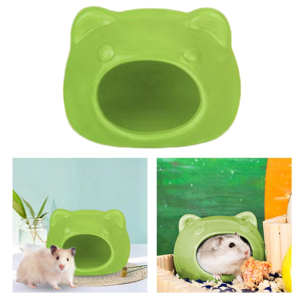 Small Animals Hamster House Habitat Cage Pet Nesting Nesting Warm Shelter Hideout Nest for Outdoor Summer Small Animal Squirrel Rat Green Animals & Pet Supplies > Pet Supplies > Small Animal Supplies > Small Animal Habitats & Cages Menolana   