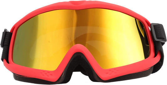 Dog Sunglasses Breathable Dog Goggles UV Protection PC Lens Windproof Dustproof for Skiing Cycling (Red Frame Red Lens) Animals & Pet Supplies > Pet Supplies > Dog Supplies > Dog Apparel Hosi Red Frame Red Lens  