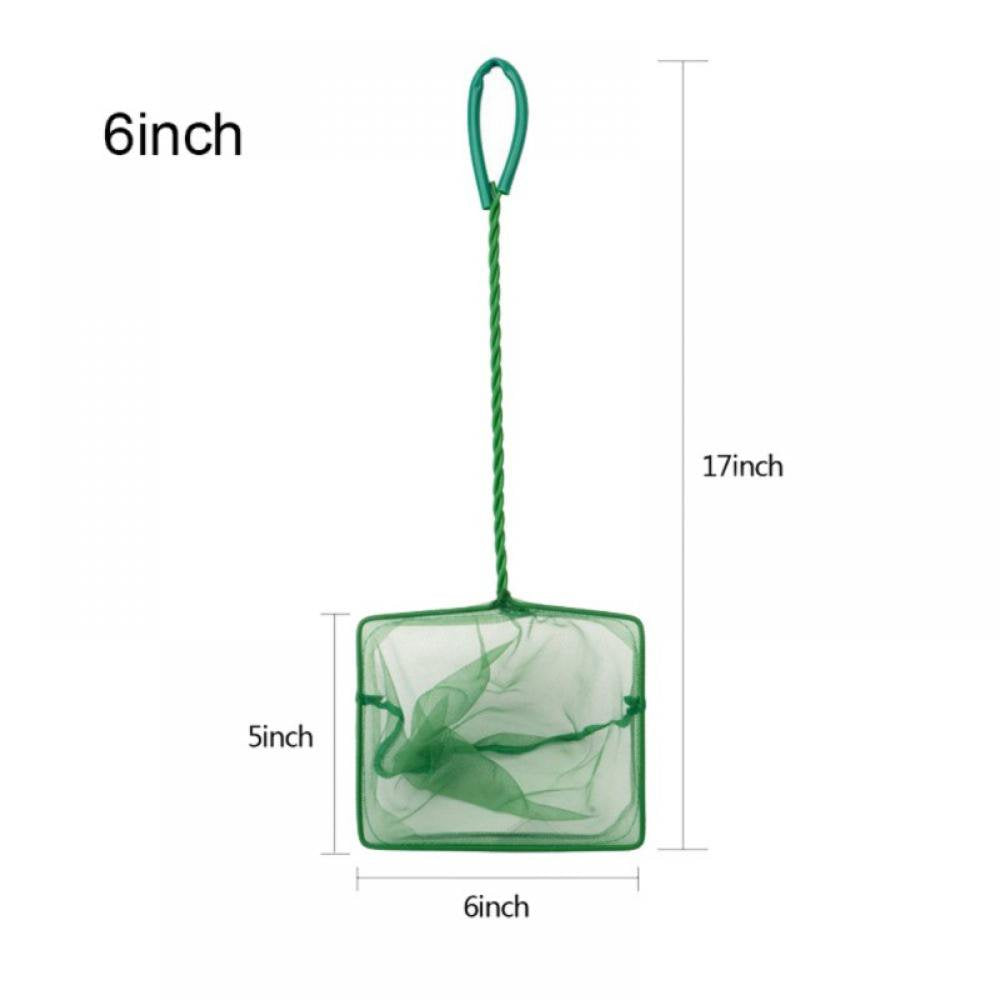 Aquarium Accessories Fish Net Fishingnets with Plastic Handle for Fish Tank, 4/6/8/10 Inches Animals & Pet Supplies > Pet Supplies > Fish Supplies > Aquarium Fish Nets Popvcly 6" Green 