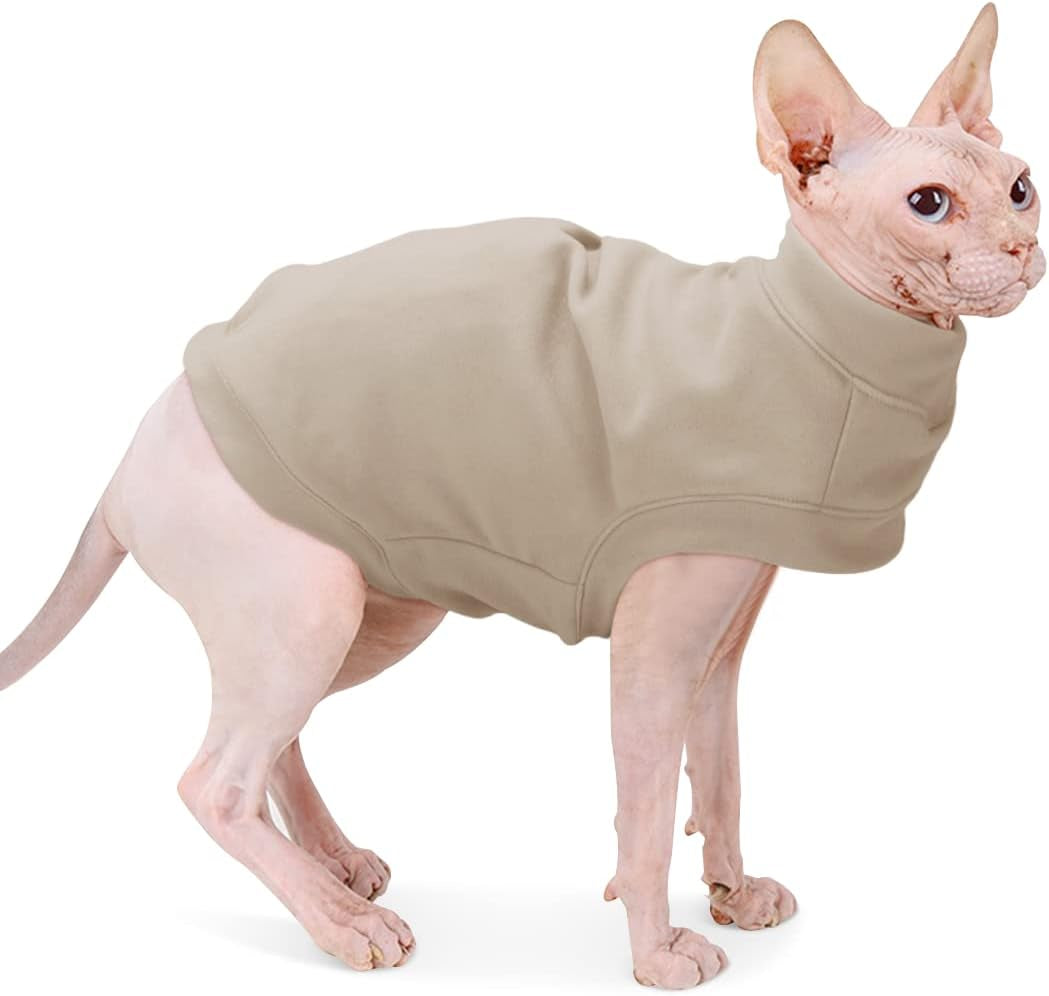 Soft Fleece Dog Sweatshirt - Warm Dog Sweaters for Small Medium Dogs Cats Cold Weather - Cat Sweater Pullover Stretchy Hoodie Easy on - Comfortable Dog Winter Clothes Pet Sweaters Vest for Doggie Animals & Pet Supplies > Pet Supplies > Dog Supplies > Dog Apparel Dociote Brown Medium 