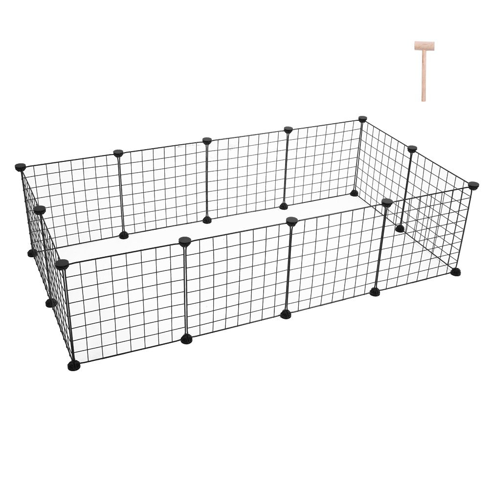 Goorabbit Pet Playpen, Small Animal Cage Indoor Portable Metal Wire Yard Fence for Small Animals, Guinea Pigs, Rabbits Kennel Crate Fence Tent Animals & Pet Supplies > Pet Supplies > Dog Supplies > Dog Kennels & Runs Goorabbit   