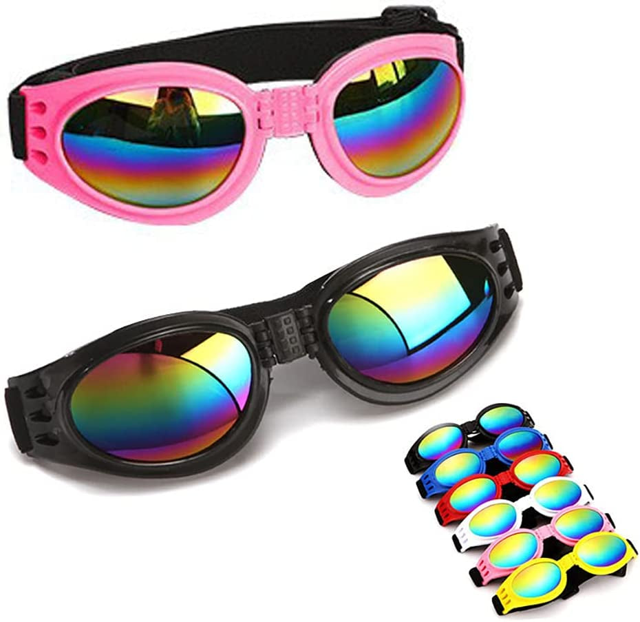 2Pcs Random Color Small Cat Kitten Glasses Pet Glasses Dog Sunglasses Pet Supplies Kittens Pet Sunglasses 3 Cm/1.1 Inch Cosplay Costume Photos Props Animals & Pet Supplies > Pet Supplies > Dog Supplies > Dog Apparel IVYRISE Dog sunglasses Black + Pink  