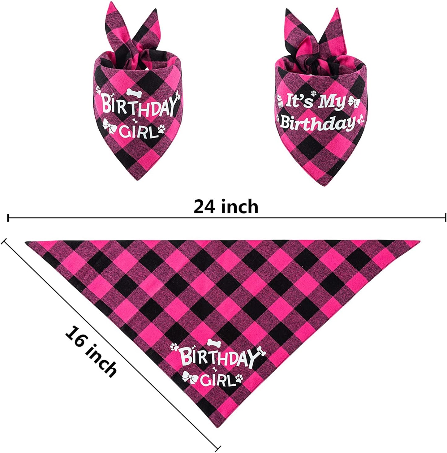 TCBOYING Dog Birthday Party Supplies, Dog Birthday Girl Bandana Triangle Hat Scarfs Flag Balloon Bow Tie Birthday Number with Cute Doggie Birthday Party Set Decorations Animals & Pet Supplies > Pet Supplies > Dog Supplies > Dog Apparel TCBOYING   