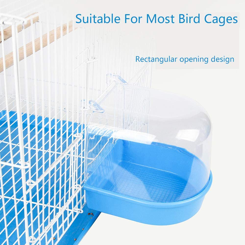 Parrot Bath Box Bird Cage Accessory Supplies Bathing Tub Bath for Pet Brids Canary Budgies Parrot Animals & Pet Supplies > Pet Supplies > Bird Supplies > Bird Cage Accessories Torubia   